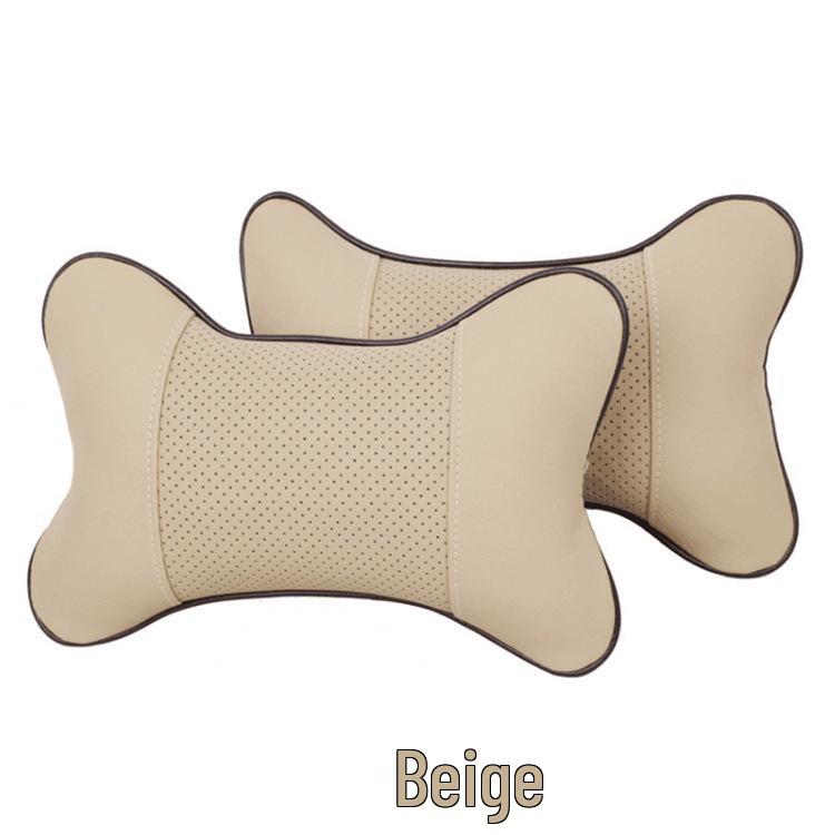 Universal All-Season PU Bone Car Neck & Lumbar Support Pillow