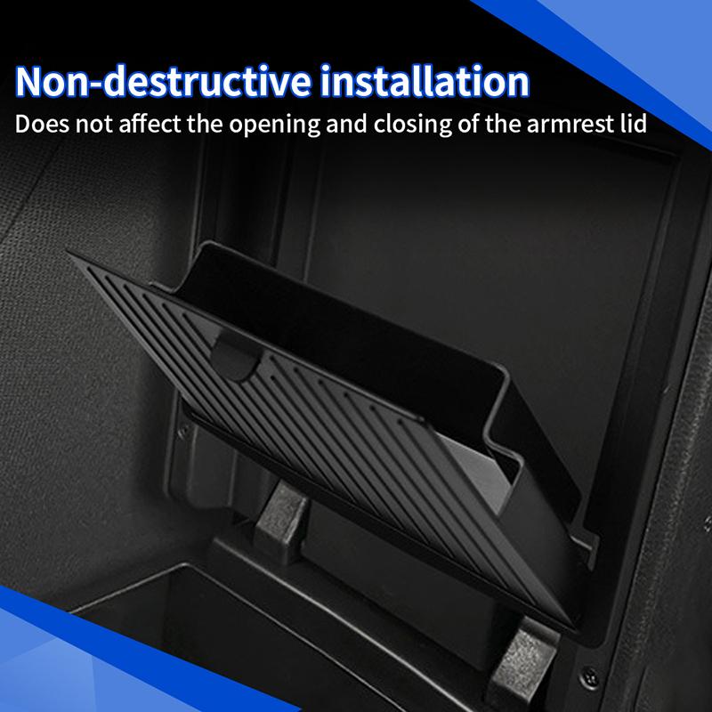 Center Console Hidden Tray Organizer For Toyota Tacoma 2025+ ABS Material Armrest Storage Box Interior Upgrade Car Accessories