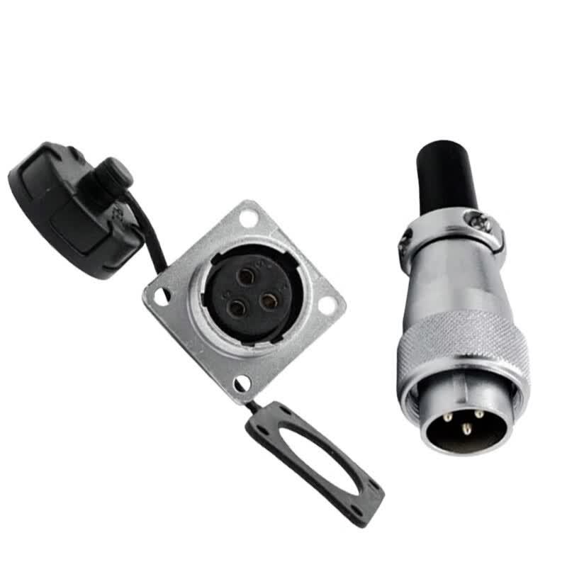 ROSIGHT WS20 3-Pin Square Flange Aviation Connector