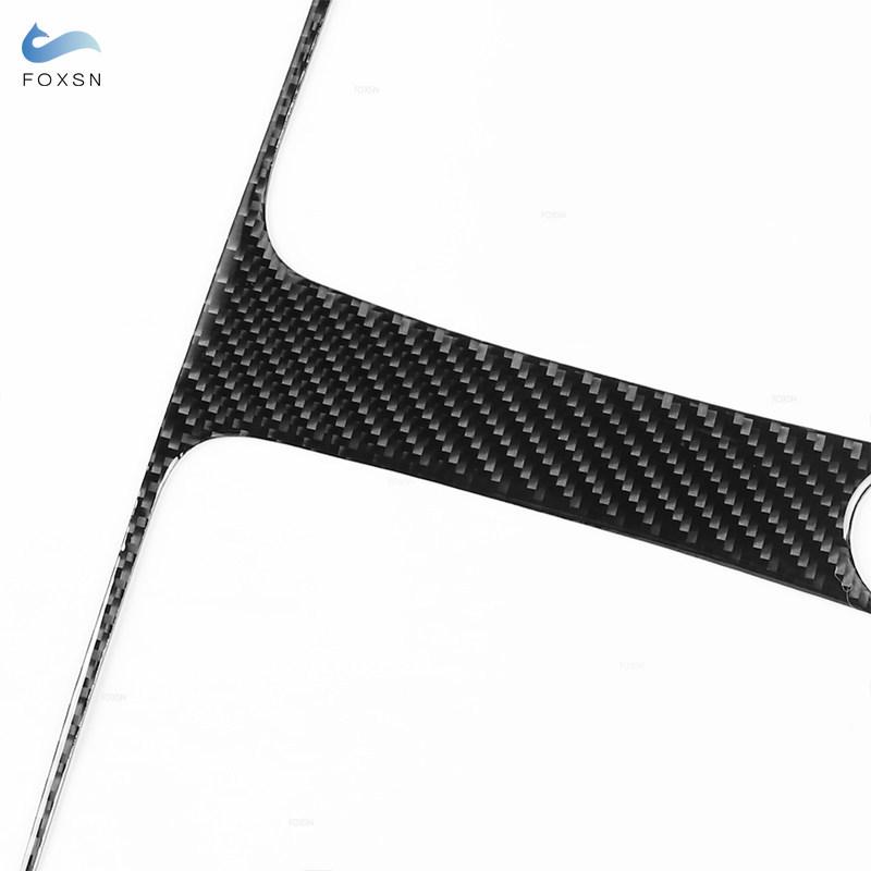 Soft Carbon Fiber For Seat Leon 2017 2018 Car Styling Interior Center Console Gear Shift Panel Outer Frame Cover Trim