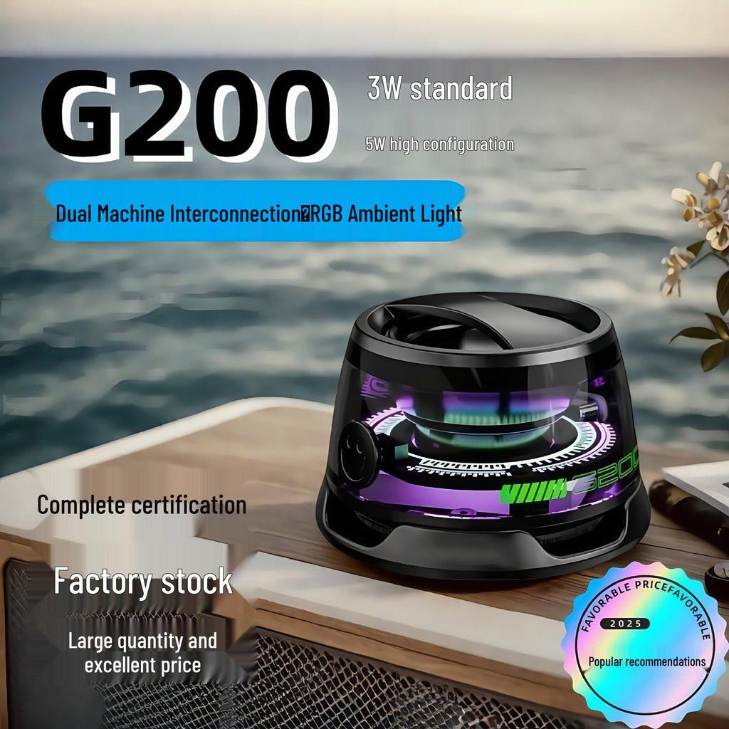 G200 Mini Portable Bluetooth Speaker with Magnetic Stand for Outdoor and Desktop Use