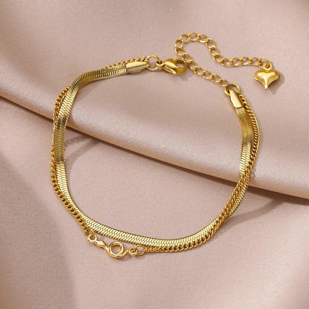 Anklets for Women Foot Bracelet Women Summer Accessories Bracelet On the Leg Stainless Steel Ankle Chain Jewelry Free Shipping