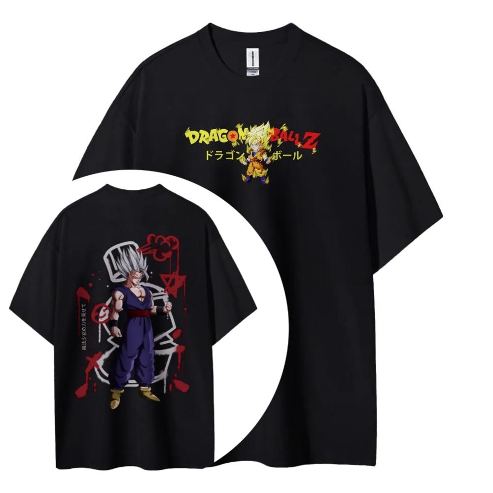 Dragon Ball Tshirt Mens Pure Cotton Casual Tshirt Round Neck Short Sleeve Clothing Summer Sports Casual Short Sleeve Popular