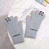 Winter Plush Gloves, Cycling Knitted Gloves, Autumn and Winter Cute Girls' Cold Resistant Gloves, Touch Screen Warm Gloves