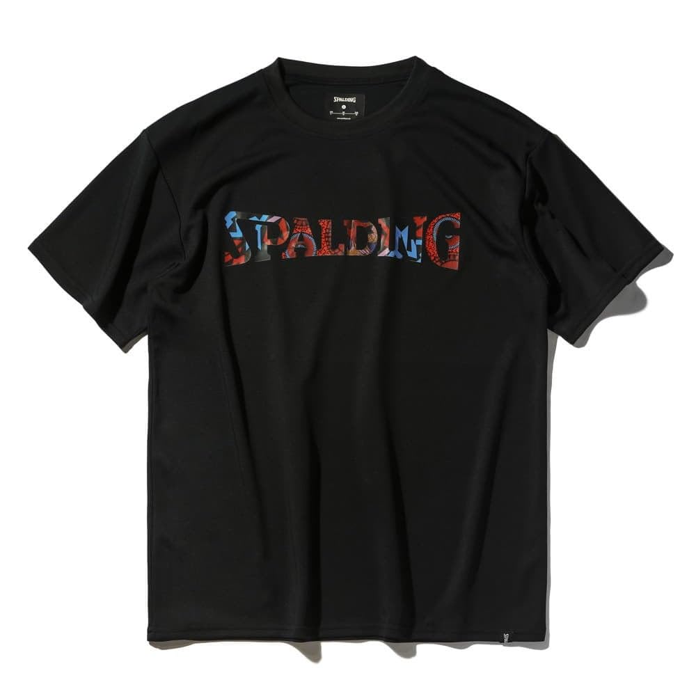 

Spalding African Batik Logo T-Shirt, Black, Large, SMT25002