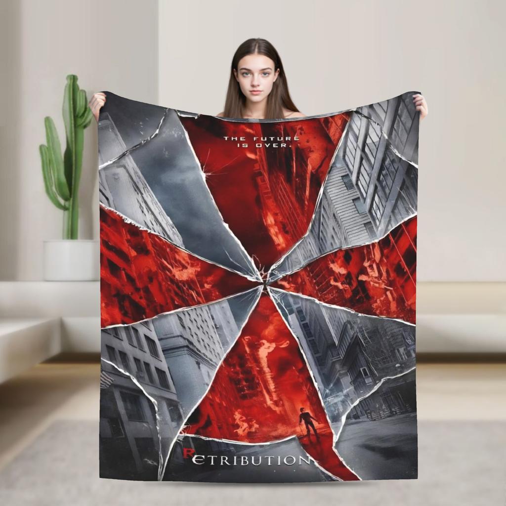 Resident Business Umbrella Corps Eviled Blankets Flannel Awesome Warm Throw Blankets for Bedspread Decoration