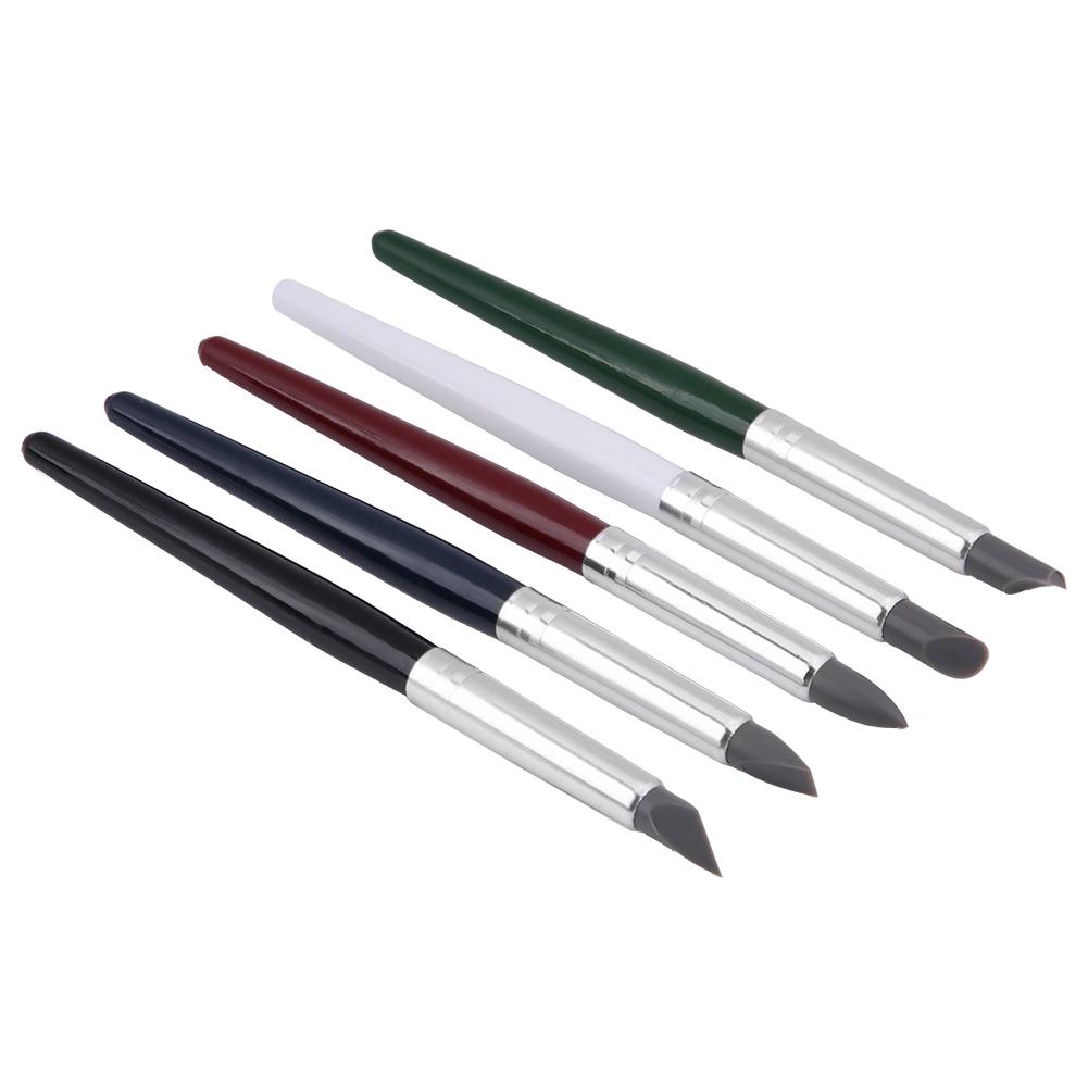 5pcsCelsiusset Silicone Soft Head Clay Pottery Moulding Pen Craft Tool (Large)