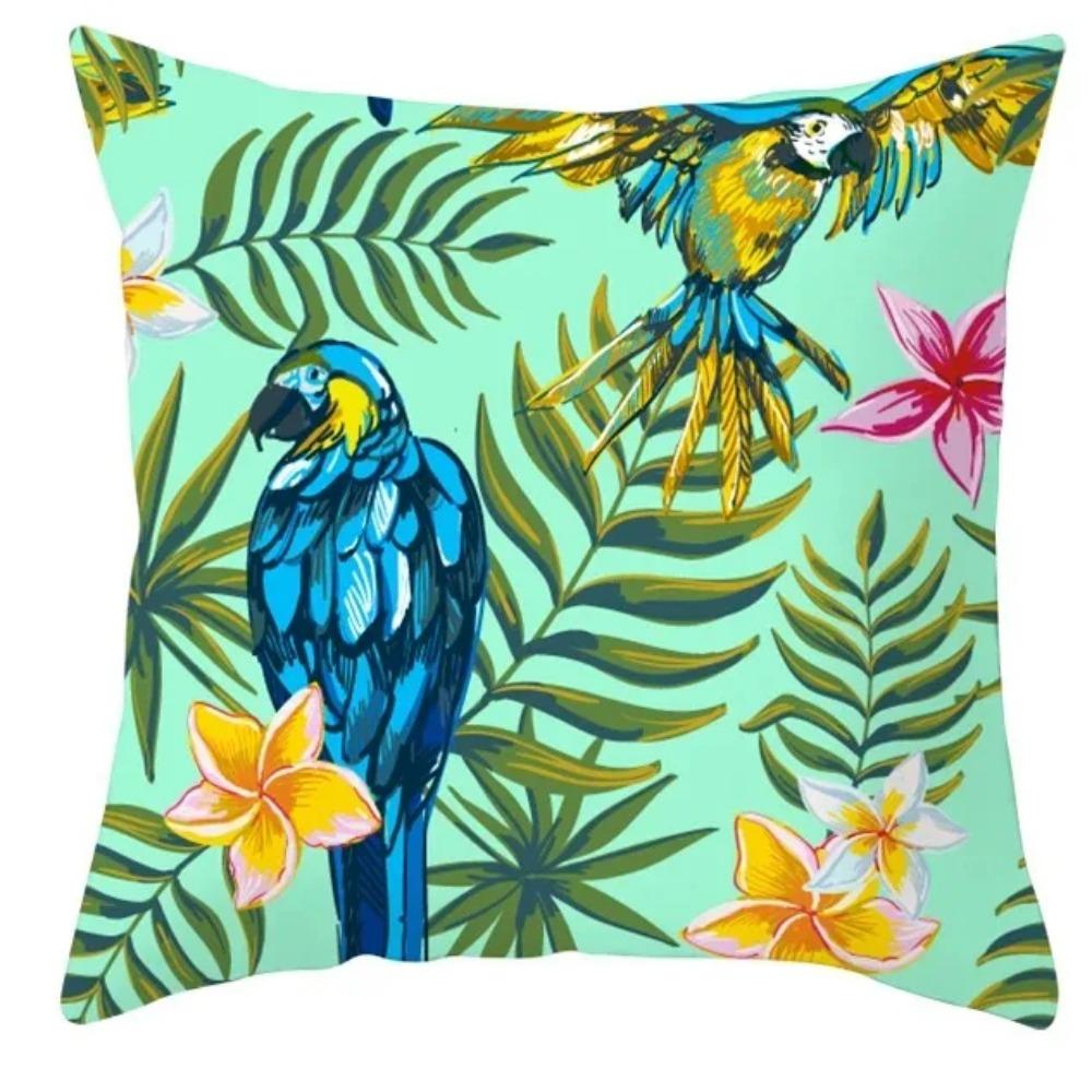 Federa per cuscino per divano, federa per cuscino stampata, Stile Tropicale, Animale, uccello, pappagallo, decorazione d'interni