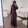 2025 Autumn Euro-American Casual Hooded Slit Outerwear Set: Short Sleeves & Long Pants