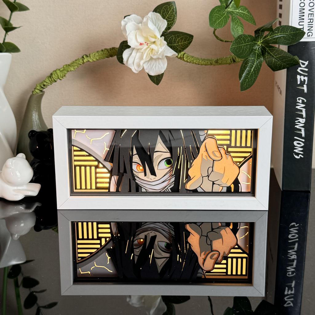 Led Multicolored Anime Light Box For Bedroom Decoration Paper Cut Shadow Box Birthday Gift Bedside Night Lamp Gifts