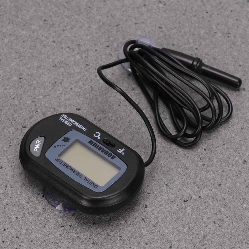 Mini High Precision Fish Tank Digital Thermometer Blue Compact Waterproof Aquarium Thermometer Large Screen Accurate Temperature