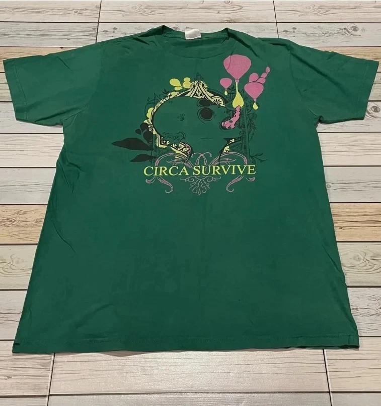 Circa Survive Band Reprinted Green Cotton T-shirt SIZE S-5XL 4XL