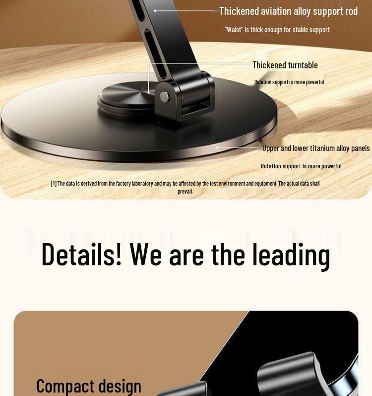 360° Adjustable All-Metal Phone & Tablet Holder - Perfect for Desktop Use & Live Streaming
