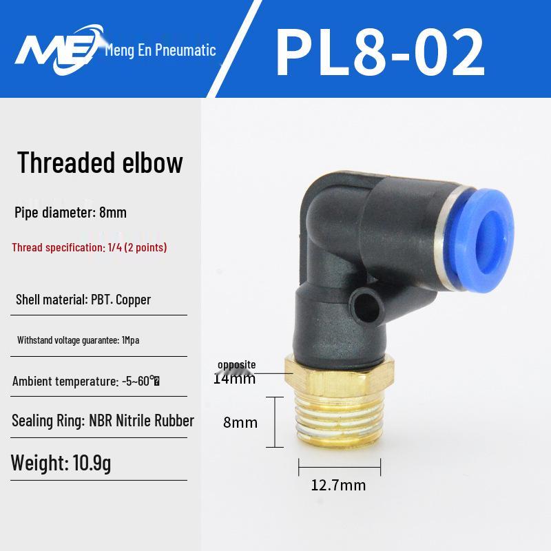 Copper Corrosion-Resistant Pneumatic Quick Connector Fitting for Air Compressors