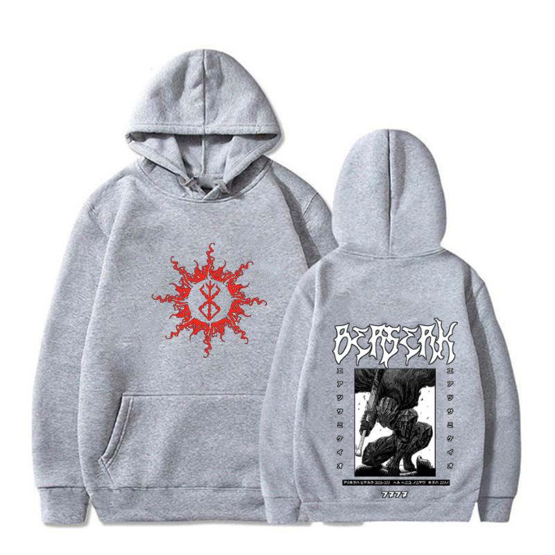 Japan Anime Berserk Guts Harajuku Hoodies Sweatshirt Gothic