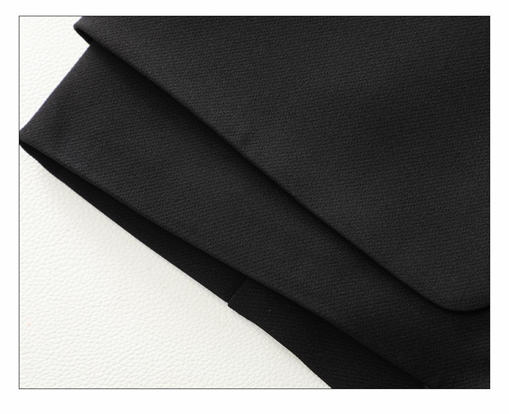 Women's High-Waist Black Suit Shorts 2024 - New Thick A-Line Wide-Leg Booty Shorts for Spring and Autumn