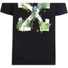T-shirty OFF WHITE Męskie Czarny Okrągły Dekolt Umiarkowany OWAA029R187700081040