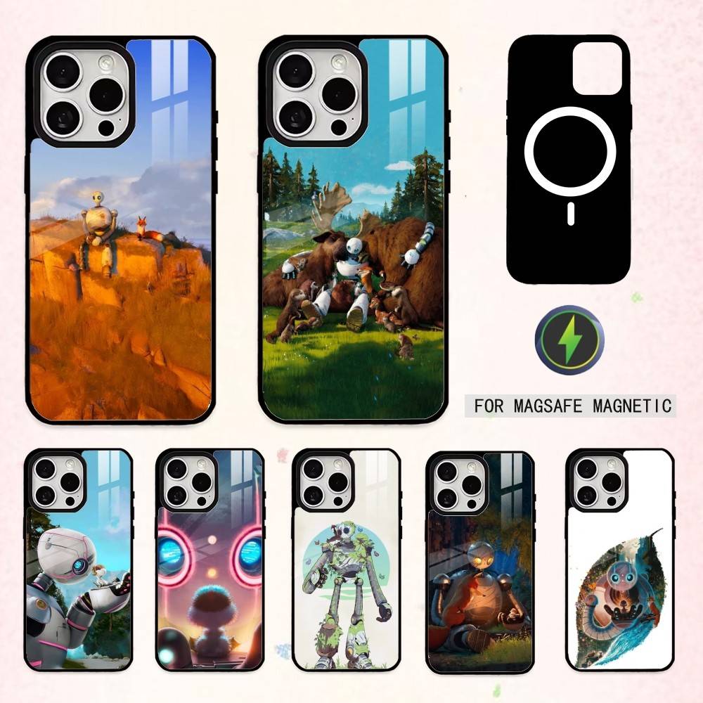 Cozy The W-Wild Robot Phone Case For iPhone17,16,15,14,13,12,11 Plus,Pro Max Magnetic For Magsafe Wireless Charging