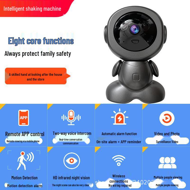 Inteligentna Bezprzewodowa Kamera Wewnętrzna V380 z Funkcją Obracania Głowicy