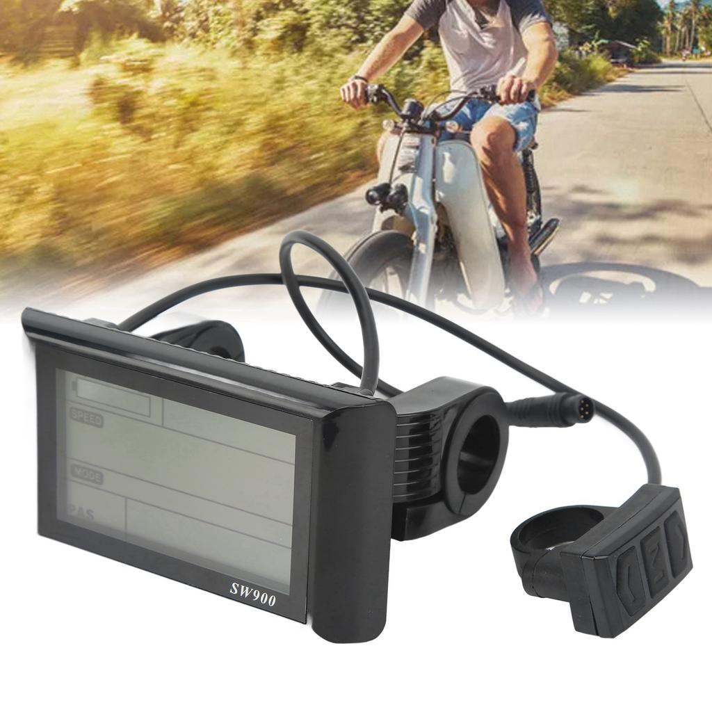 Electric Bike LCD Display Meter Electric Bike LCD Display Electric Scooter SW900 LCD Display Meter with Waterproof Connector2