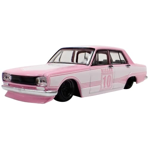 BoostGear Custom AOSHIMA Měřítko 1/64 Model Hakosuka 4Dveřový 1971 (GC10) v zákazkových barvách BoostGear (Bez základny, krabice součástí) - Dokončeno