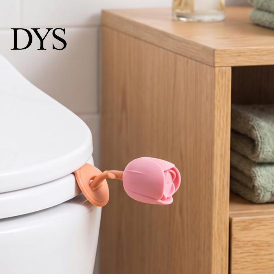 Portable Toilet Lid Handle Silicone Tulip Lifter, Hands-Free Seat Lift Handle, Avoid Touching Cover Tool, Bathroom Accessories Hotel Supplies