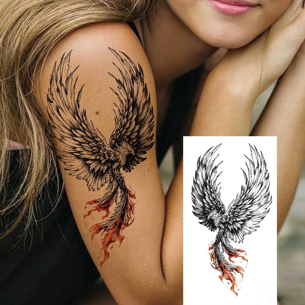 1 Sheet Dragon Temporary Tattoos For Men Women Water Transfer Tattoo Sticker Self Adhesive High Quality Fake Tatoo Arm Forearm