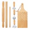 Gnocchi Pastas Tool Set with Wood Board and Ravioli Stamp Gnocchi Making Tool Perfect for Crafting Handmade Pastas