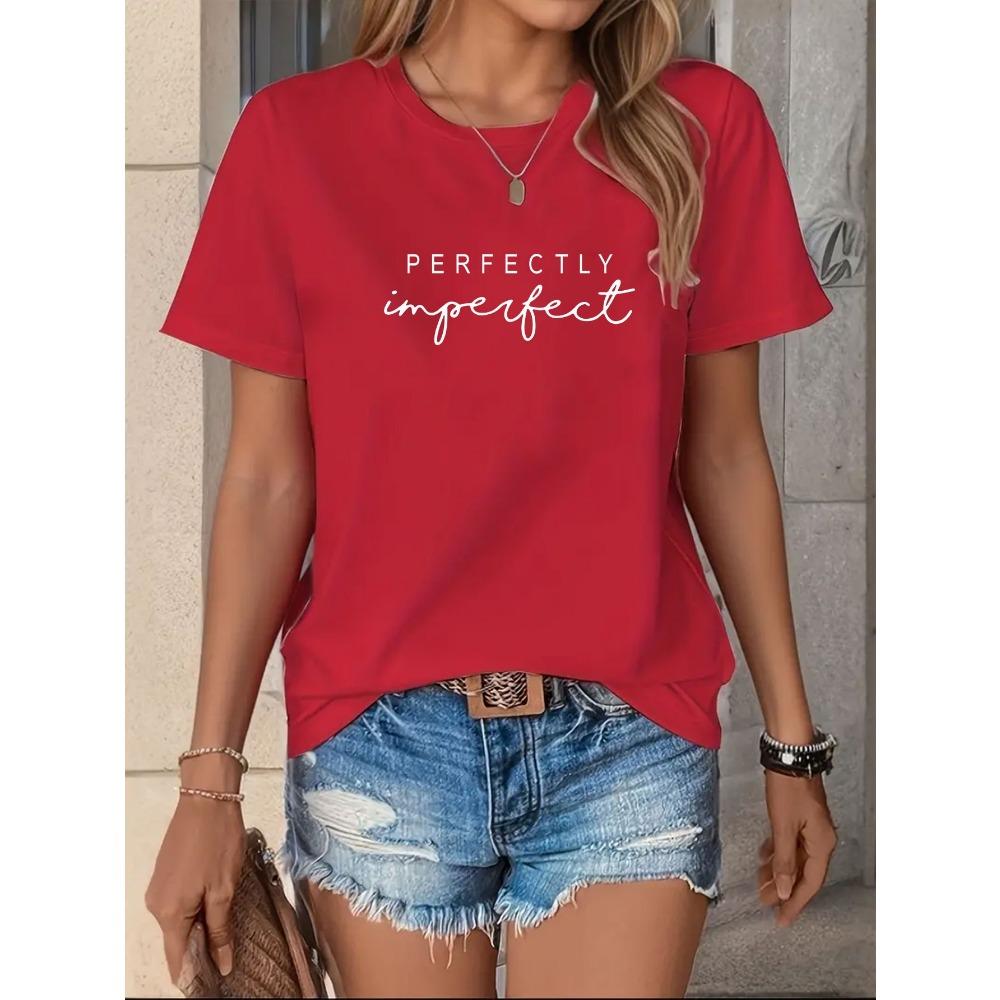 Women's Fashion Casual Letter Print Short Sleeve T-Shirt Summer Short Sleeved Harajuku Streetwear Tops Tees