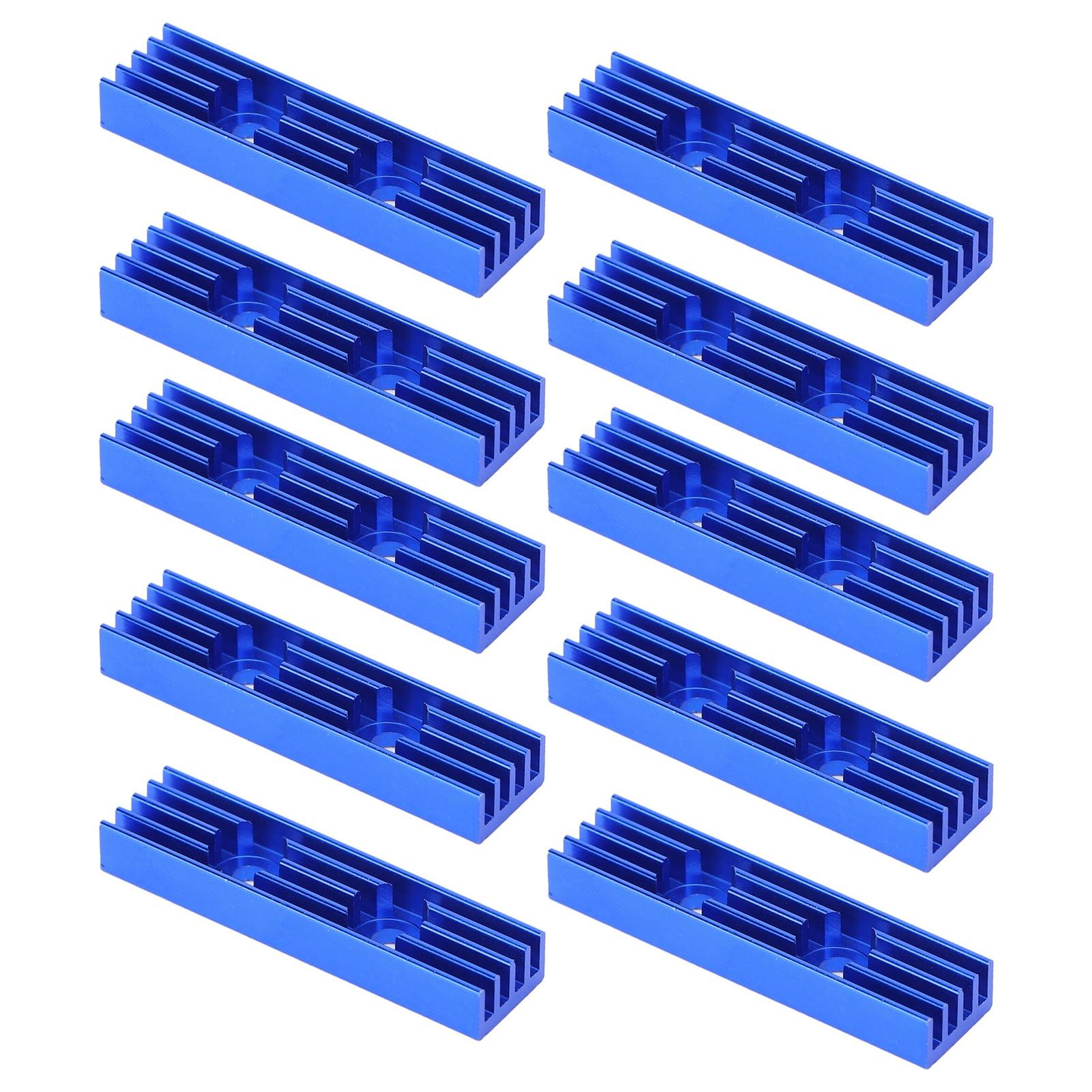 

10Pcs Heat Sink Cooling Radiator CPU Cooler Hole Milling Industrial Components 9x5x35 Royalblue