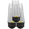 Trench Drain System, Channel Drain with Metal Grate, 150x130 Mm HDPE Drainage Trench, Black Plastic Garage Floor Drain, 3x39 Trench Drain Grate, with