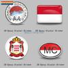 3D Epoxy Resin Car Dome Sticker Monaco Flag National Emblem PVC Car Motorcycle Mobile Phone Trolley Case Laptop Vinyl Sticker