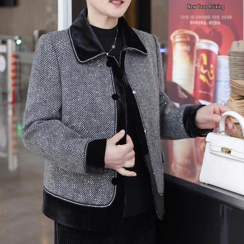 Elegant Spring Jacket 2025: French Style for Middle-Aged & Elderly Women (Ages 40-50)