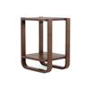 Umbra BELLWOOD Wooden Side Table in Aged 42cm Wide x 38cm Deep x 53cm High Two-Tier Walnut, (Product Code 21017426746)