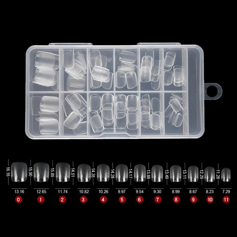 120/150PCS Short Square Nail Tips Almond Shape Half Matte Fake Nails Extension Tips Pre-Shaped Press On Nails