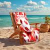 1PC Custom Name "Your Name Soccer Poster" Beach Towel Highly Absorbent And Sand-Resistant Towel for Swimming, Pool, Yoga, And Travel Lightweight