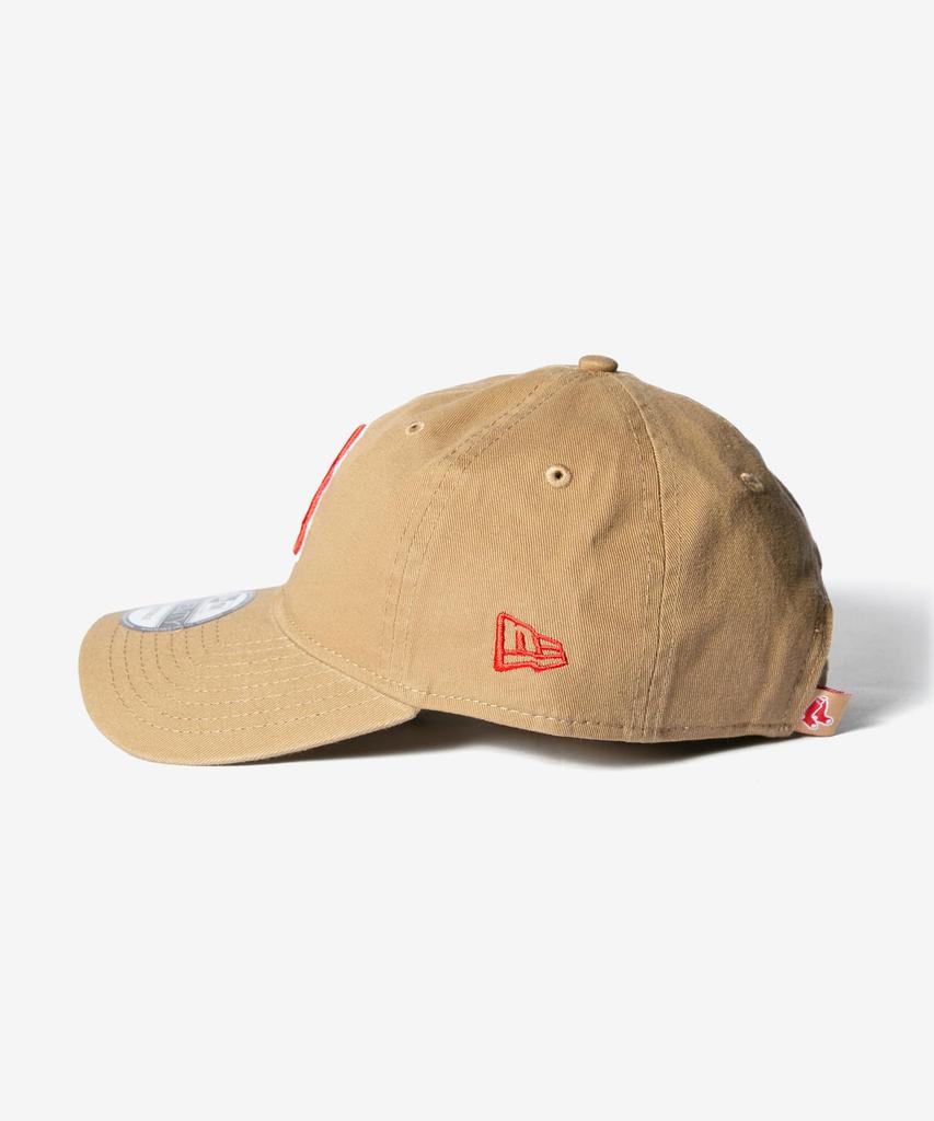 New Era 9TWENTY Khaki Red Free Size & Cap, [Used]