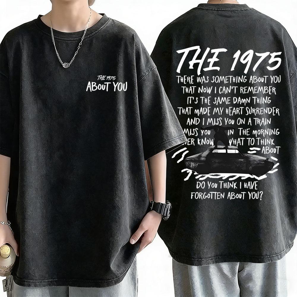 Gewaschenes Vintage The about You Grafik-T-Shirt Lustig sein in einer Fremdsprache T-Shirts Herren Retro Alternative Rock T-Shirts