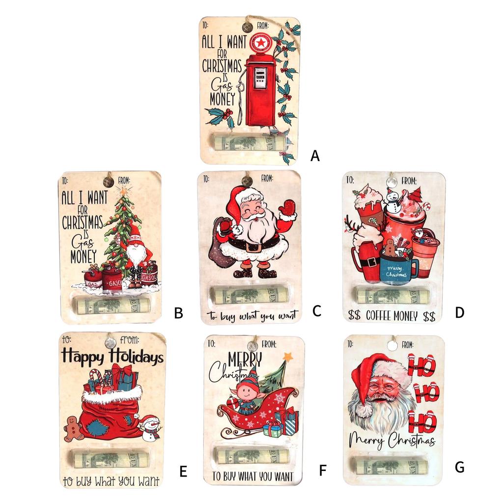 Durable Christmas Money Clip Holder Unique Christmas Wallet Cash Pendant Festive Charm Decorations for Gift Giving