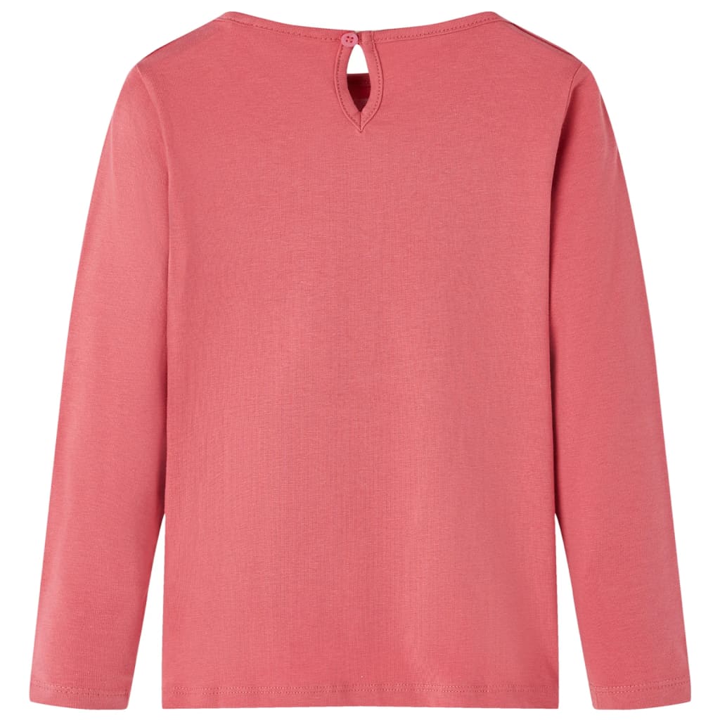 Kids Long Sleeve T Shirt Light Pink Size 104