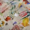 White 100% Mulberry Silk Scarf Shawl Women New Floral Design Summer Long Beach Shawl Luxury Ladies Neck Scarves Hijabs