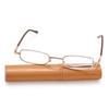 Slim Reading Glasses with Pen Clip Tube Case Portable Lightweight Readers for Men Women Mini Compact Anti-blue light Eyeglasses