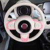 Pink Interior Steering Wheel Button Cover Trim For Fiat 500 2016-2024