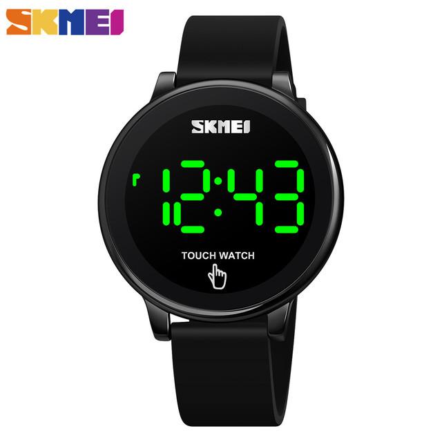 Skmei 1842 Universe Digital Watch Low Cost Silicone Band Touch Screen Calender ultra Slim Casual Wrist Watch