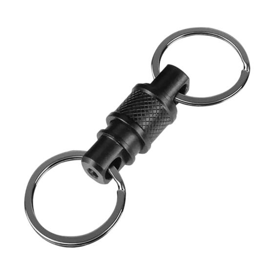 Yousheng Aluminum Alloy Quick Release Swivel Keychain, Pull Apart Detachable Keychain, Heavy Duty Car Key Holder with 360 Degree Swivel