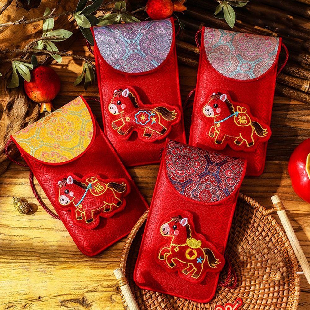Thickened Lucky Red Pocket Chinese Style Red Packet Good Lucky Money Bag  Marriage Occasion