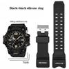 Resin Silikon Klokkereim For Casio Big Mud King GWG-1000GB Svart Gull G-SHOCK GWG-1000 Serie Gummireim med Verktøy Armbånd