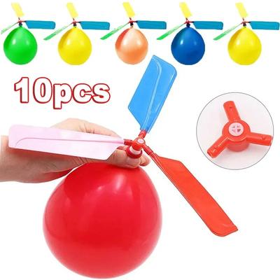 1-10 Sztuk Kreatywne Zabawki Helikoptery Balonowe Dzieci Sporty Plenerowe Zabawka Przenośny Elektryczny Samolot Balonowy Interaktywna Zabawka Imprezowa Prezenty