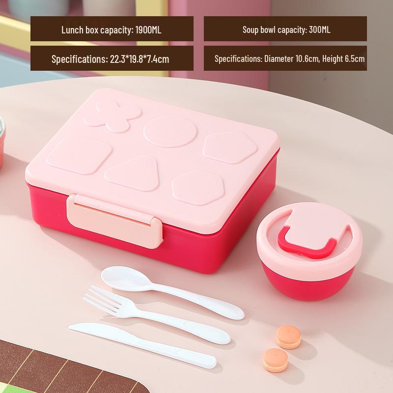 Children’s Building Blocks Bento Lunch Box — Portable, Sealed, with Movable Compartments for Fresh Fruit and Snacks