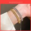Copper Zirconia Embellished Bangle Fashion Jewelry For Office Wear